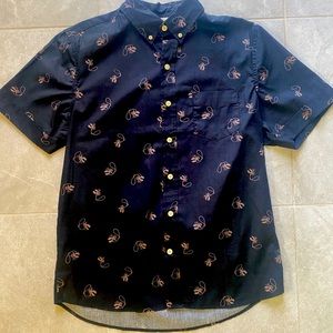 NEW. Mens Cowboy print button up dress shirt